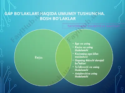gap bo'laklari haqida umumiy tushuncha — PPT