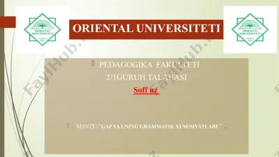 gap va uning grammatik xususiyatlari — PPTX