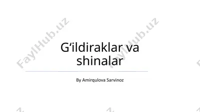 g'ildiraklar va shinalar — PPTX