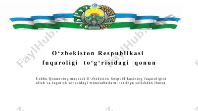 o‘zbekiston respublikasi fuqaroligi to'g'risidagi qonun — PPTX