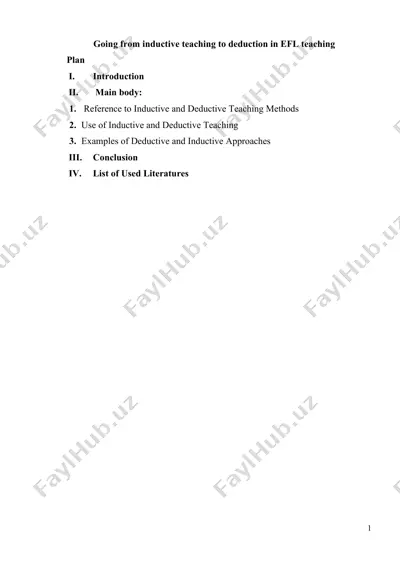 going from inductive teaching to deduction in efl teaching — DOCX
