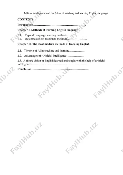 artificial intelligence in english language learning — DOCX