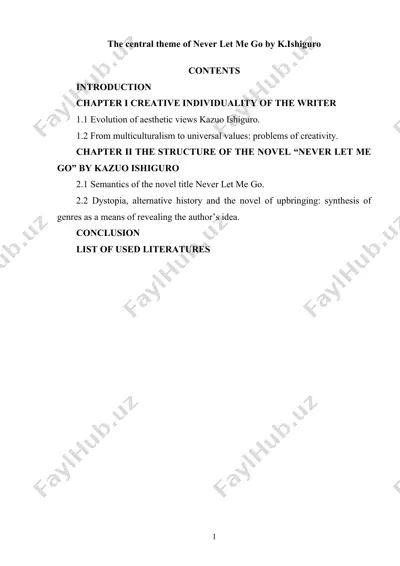 never let me go by kazuo ishiguro — DOCX