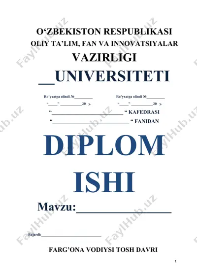 farg‘ona vodiysi tosh davri arxeologiyasi — DOCX