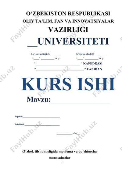o’zbek tilshunosligida morfema va qo’shimcha munosabatlar — DOCX