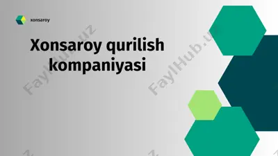 xonsaroy qurilish kompaniyasi — PDF