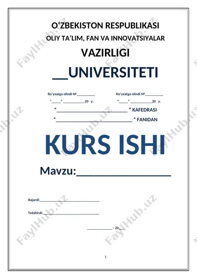 ijtimoiy pedagogika fani bo‘yicha kurs ishi — DOCX