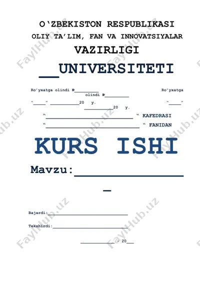 uglevodlar haqida kurs ishi — DOCX