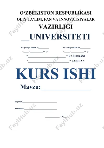 xiva xonligining tashkil topishi haqida kurs ishi — DOCX