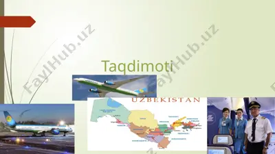 o’zbekiston havo transporti vositalari va rivojlantirish muammolari taqdimoti — PPTX