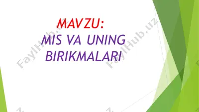 mis va uning birikmalari — PPT