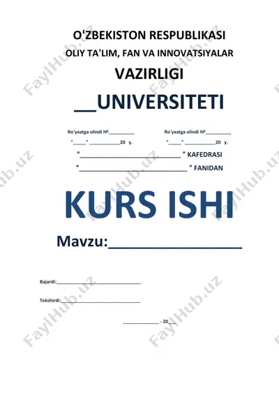 o‘zbek tilida so‘z shakllari (kurs ishi) — DOCX