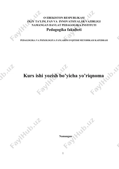 kurs ishi yozish bo’yicha yo’riqnoma — DOCX