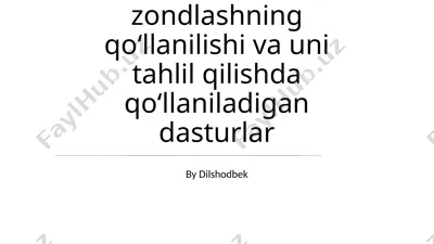 masofaviy zondlashning amaliy qo’llanilishi misollari — PPTX