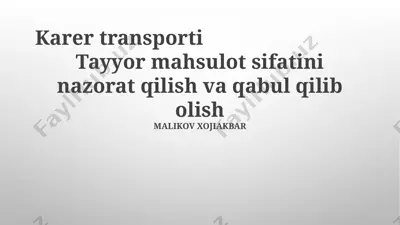 karer transporti — PPTX