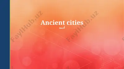 ancient cities — PPTX
