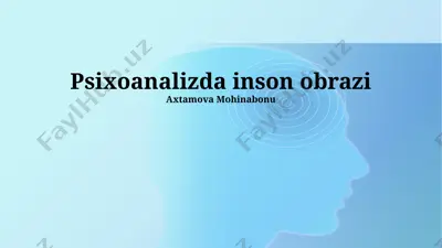 psixoanalizda inson obrazi — PPTX