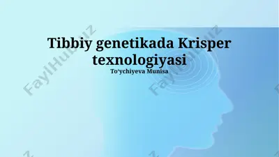 tibbiy genetikada krisper texnologiyasi — PPTX