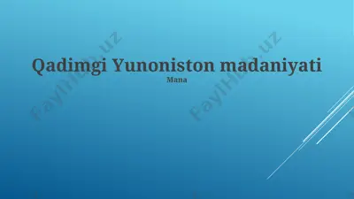 qadimgi yunoniston madaniyati — PPTX