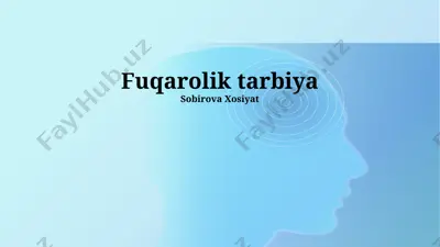 fuqarolik tarbiya — PPTX