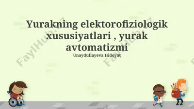 yurakning elektorofiziologik xususiyatlari , yurak avtomatizmi — PPTX