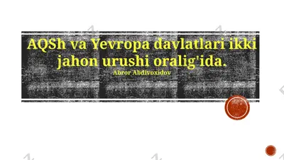 yevropa davlatlari va fashizm — PPTX