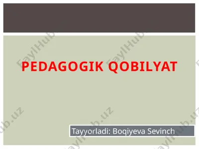 pedagogik qobilyat — PPTX