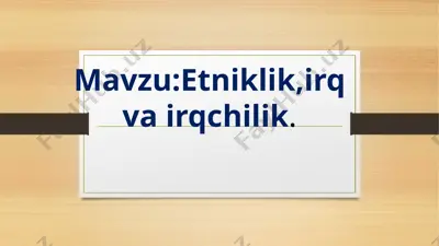 odamzodning vujudga kelishi tarixi — PPTX