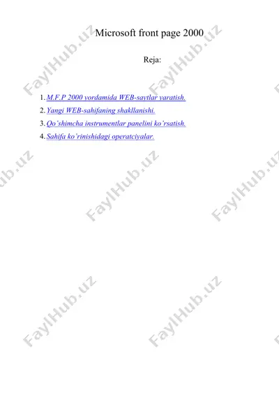 microsoft front page 2000 — DOC