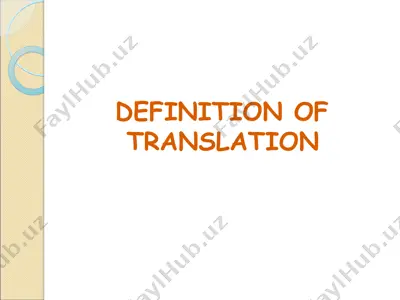 what is translation? — PPT