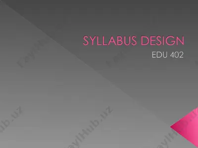translating goals into syllabus objectives — PPT