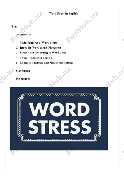word stress in english — DOCX