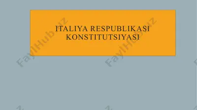 italiya respublikasi konstitutsiyasi — PPTX
