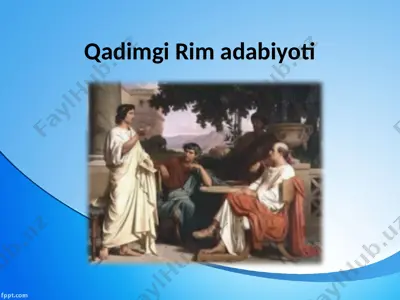qadimgi rim adabiyoti — PPTX