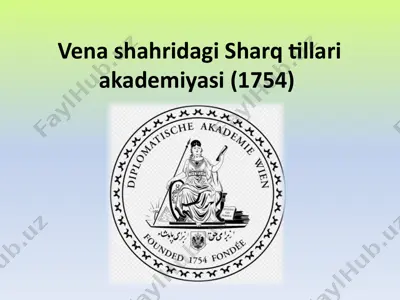 vena shahridagi sharq tillari akademiyasi (1754) — PPTX