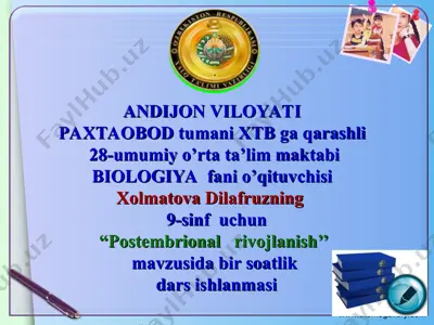 darsning texnologik xaritasi — PPT