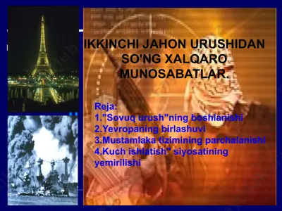sovuq urushdan so'ng xalqaro munosabatlar — PPT