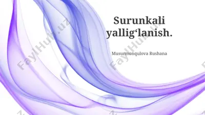surunkali yallig'lanish — PPTX