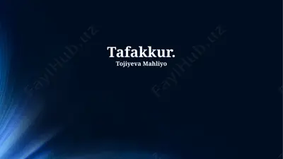 tafakkur — PPTX