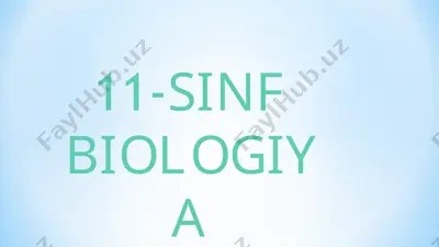 11-sinf biologiya — PPT