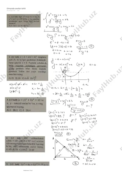 olimpiada savollari tahlili ustozlar olimpiadasi — PDF