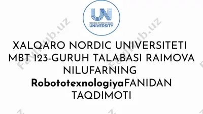 robototexnika asoslari — PPTX