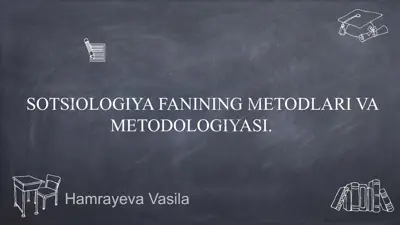 sotsiologiya fanining metodlari va metodologiyasi — PPTX