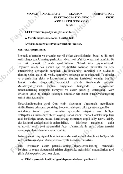 elektrografiyani o'rganish — DOCX