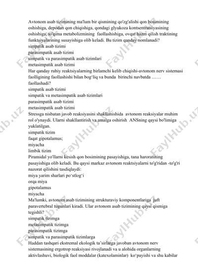 avtonom asab tizimi — DOCX