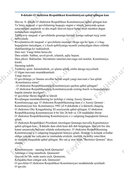 o`zbekiston respublikasi konstitutsiyasi — DOCX