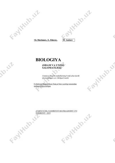 biologiya (odam va uning salomatligi) — DOCX