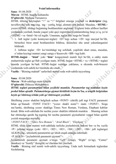 9-sinf informatika — DOCX