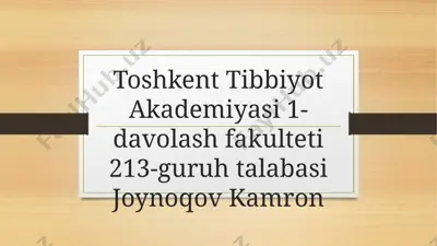 immunitet tizimining shakllanishi va yoshga bog‘liq o‘zgarishlari — PPTX