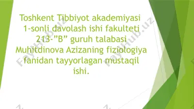qoʻzgʻaluvchan toʻqimalarda bioelektrik xodisalar — PPTX